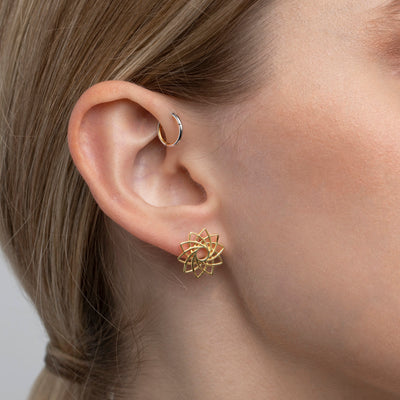 Lotus Stud Earrings