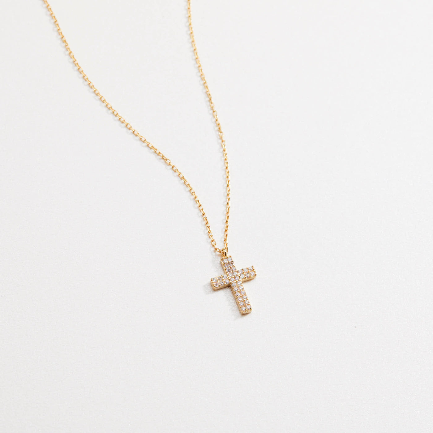 Pave Cross Necklace With Diamonds