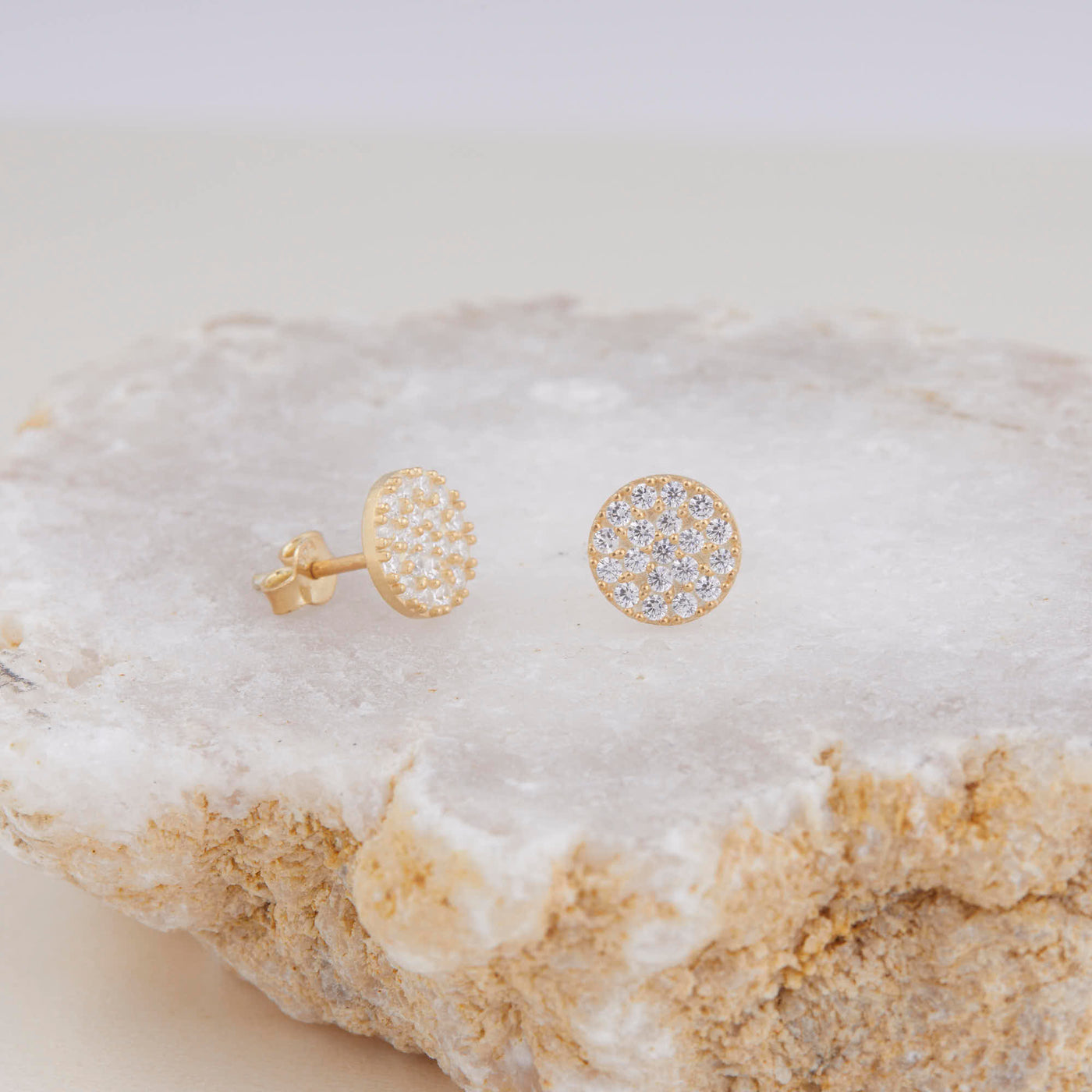 Pave Oval Earrings