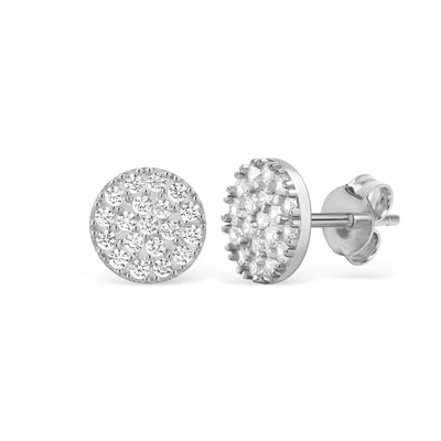 Pave Oval Earrings