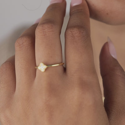 Pave Clover Ring