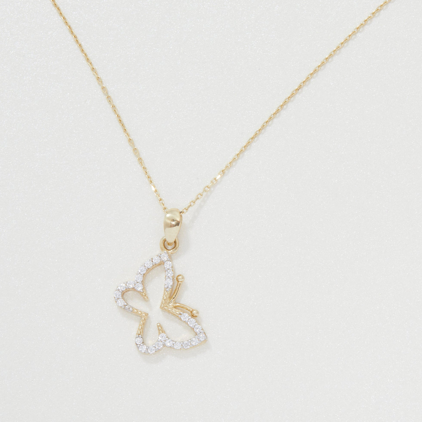 Butterfly with Diamond Necklace