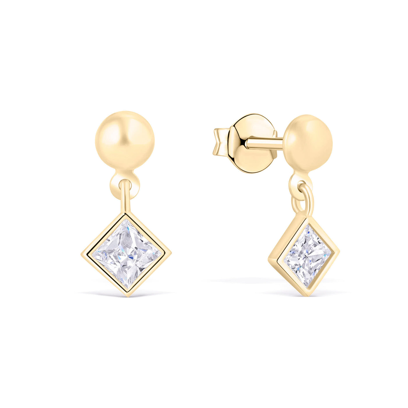 Diamond Solitaire Earrings