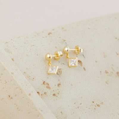 Diamond Solitaire Earrings