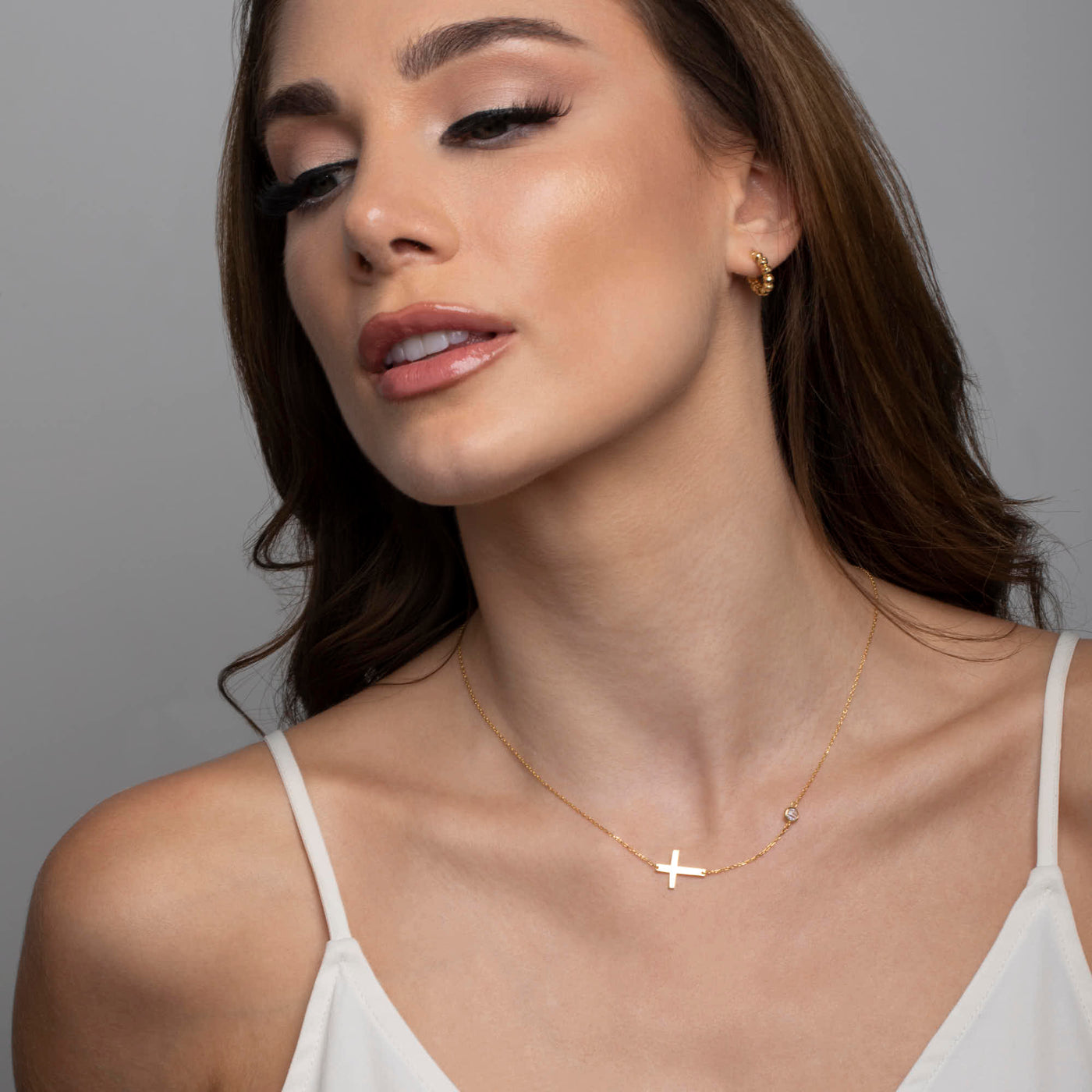 Cross Necklace With Diamond