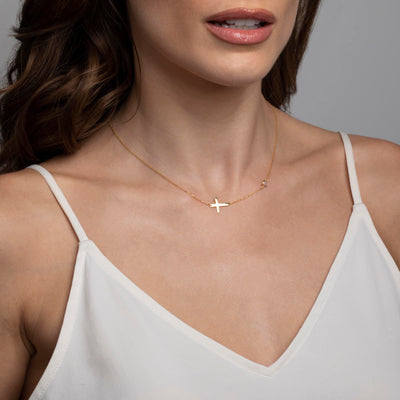 Cross Necklace With Diamond