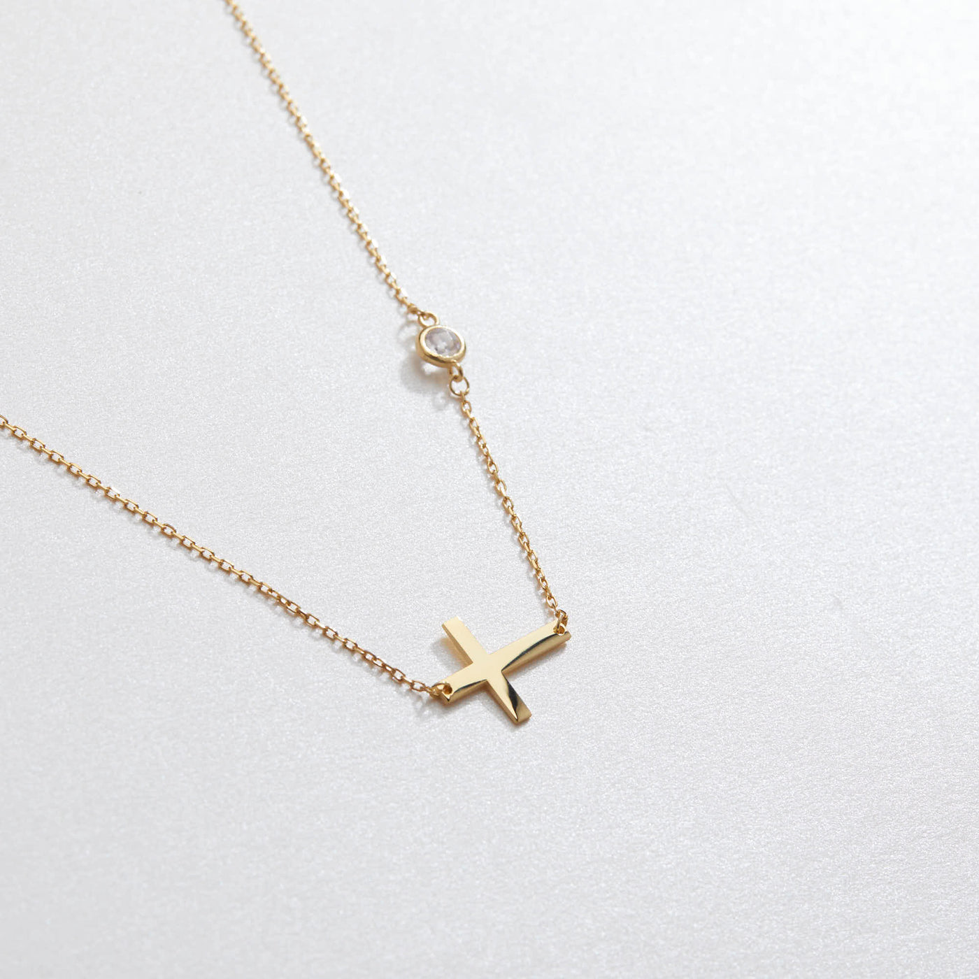 Cross Necklace With Diamond