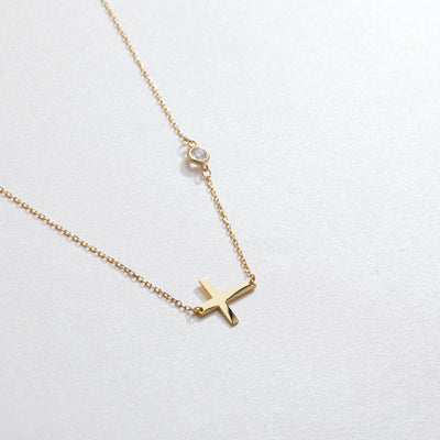 Cross Necklace With Diamond