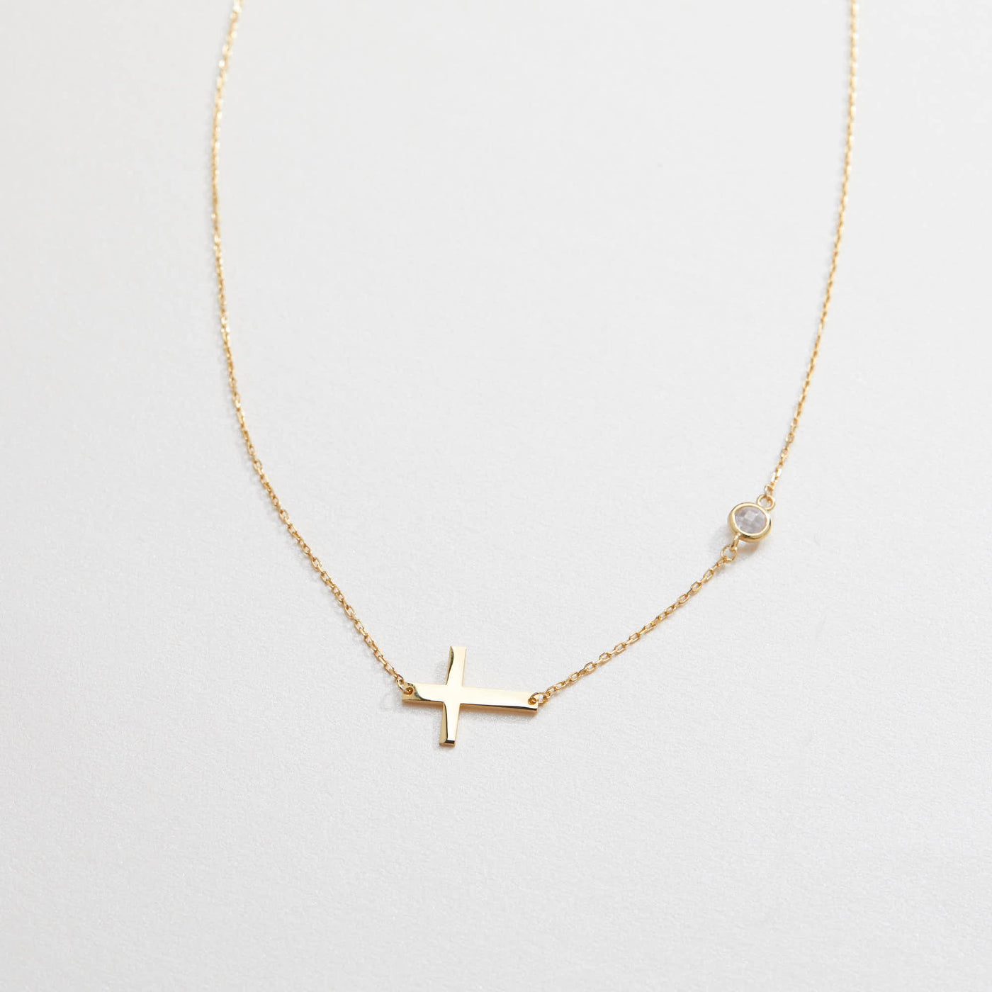 Cross Necklace With Diamond