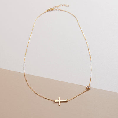 Cross Necklace With Diamond