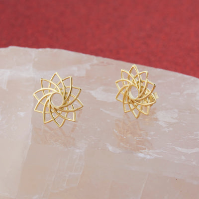 Lotus Stud Earrings