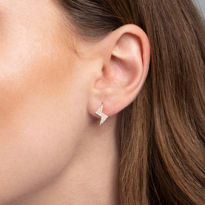 Pave Lightning Earrings