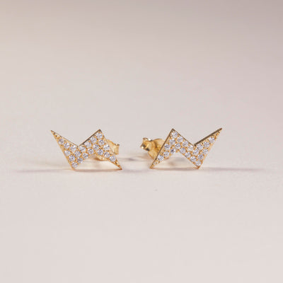 Pave Lightning Earrings