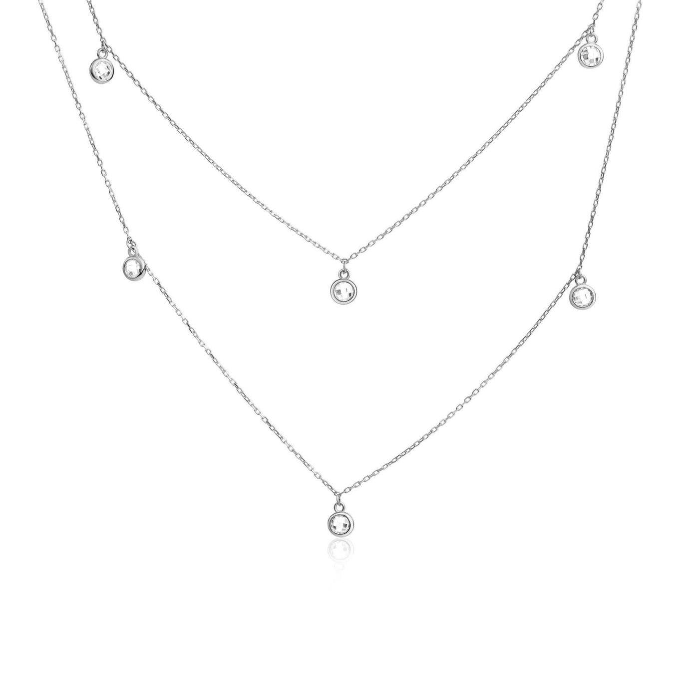 Silver Station Necklace