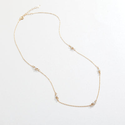 Small Pearl Station Necklace