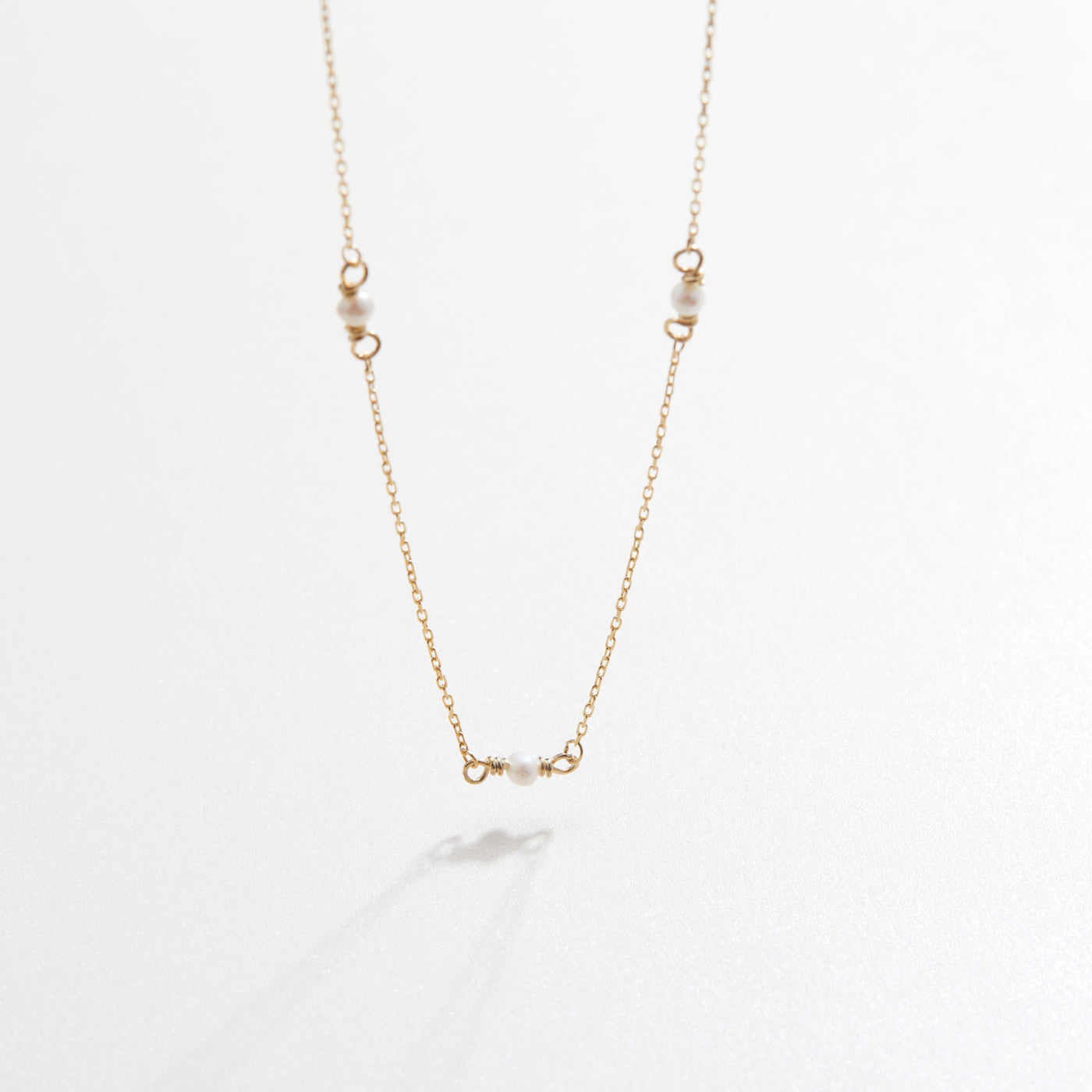 Small Pearl Station Necklace