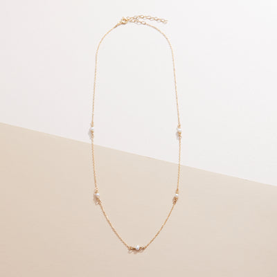 Small Pearl Station Necklace