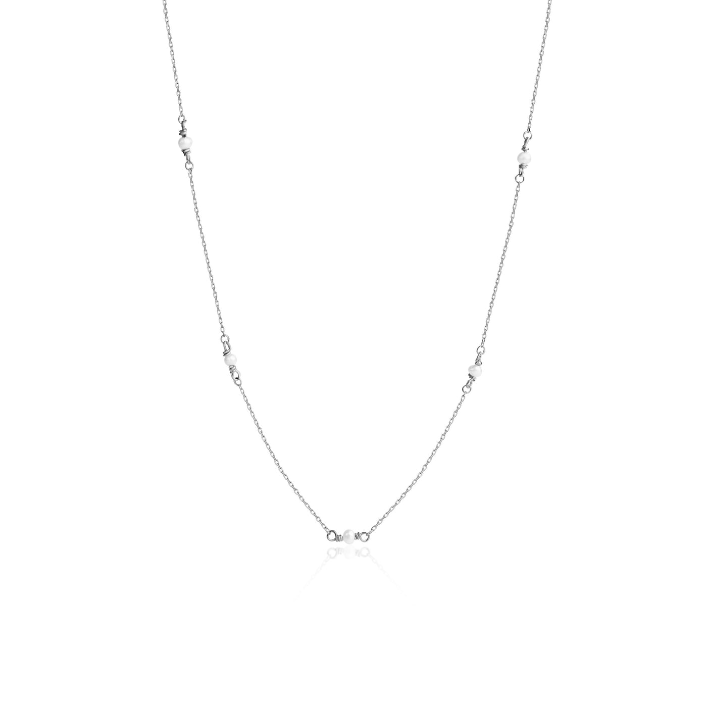 Small Pearl Station Necklace