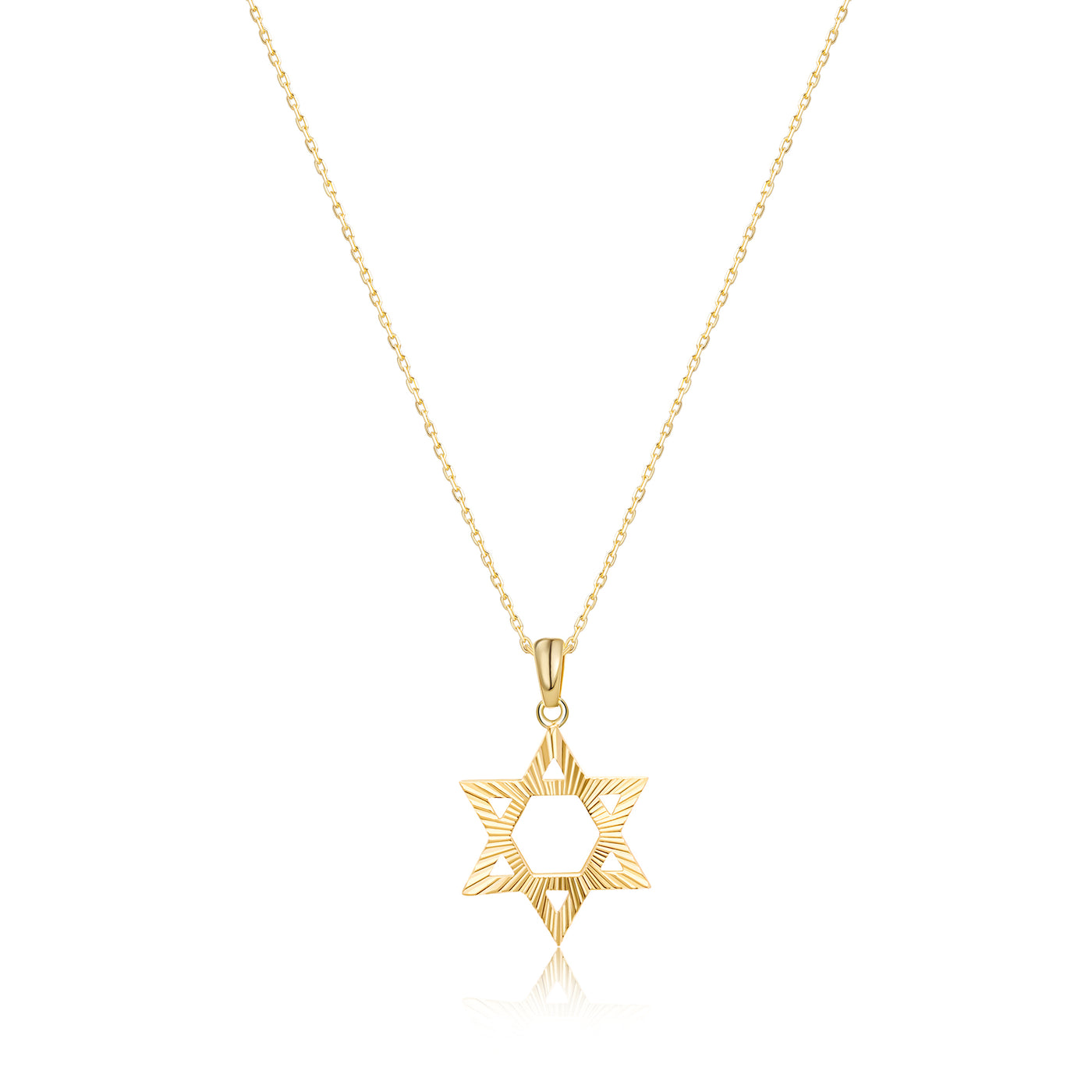 Dainty Star of David Necklace 14k 8k and Silver