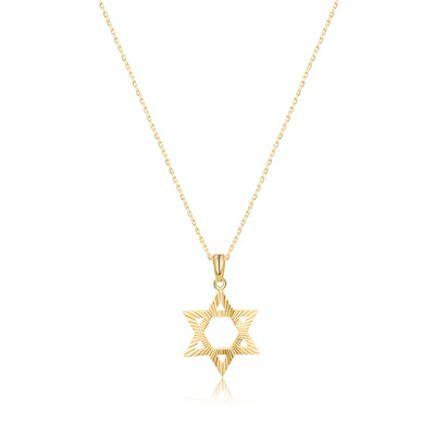 Dainty Star of David Necklace 14k 8k and Silver