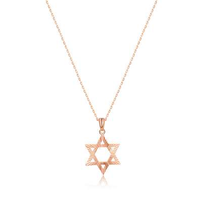 Dainty Star of David Necklace 14k 8k and Silver