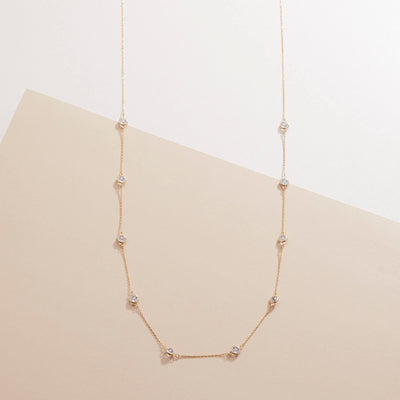 Bezel Station Necklace