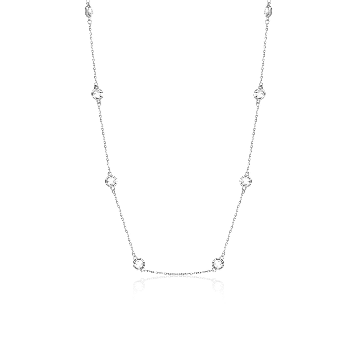 Bezel Station Necklace