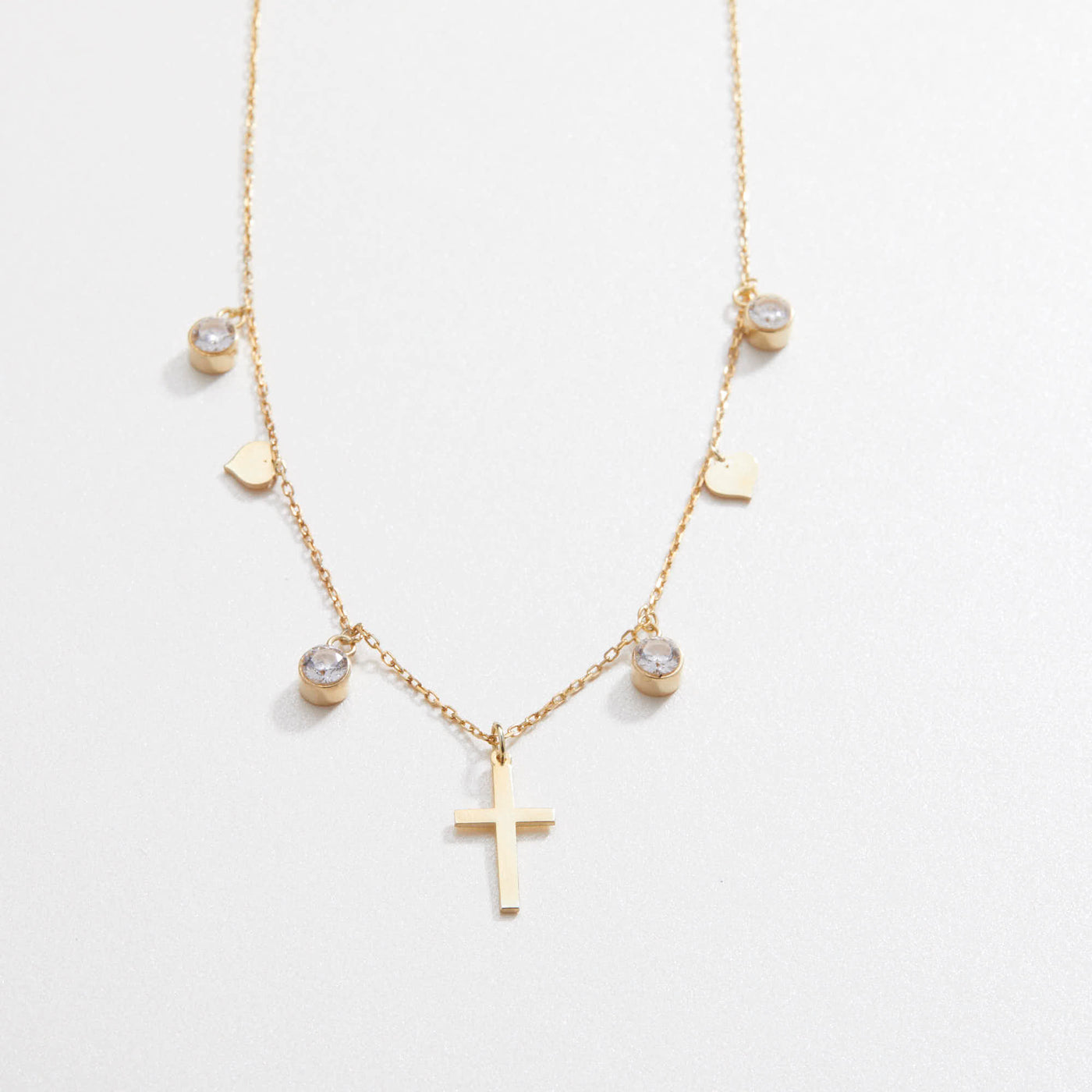 Cross Necklace With Charms