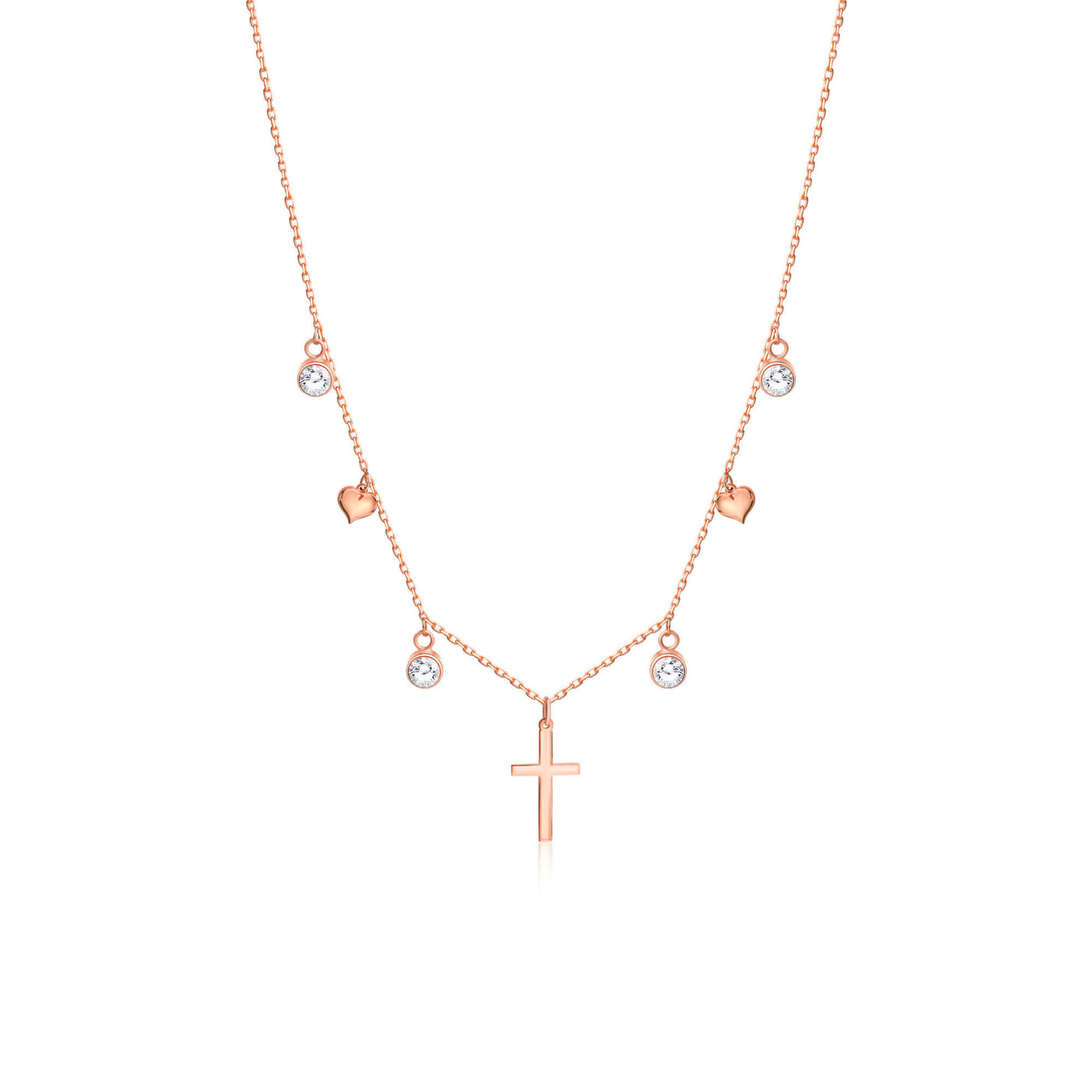 Cross Necklace With Charms