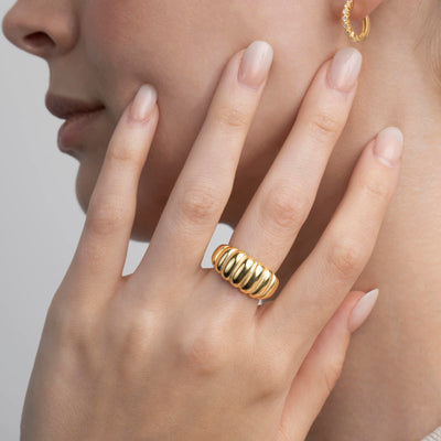 Gold Croissant Ring