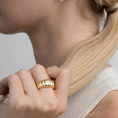 Gold Croissant Ring