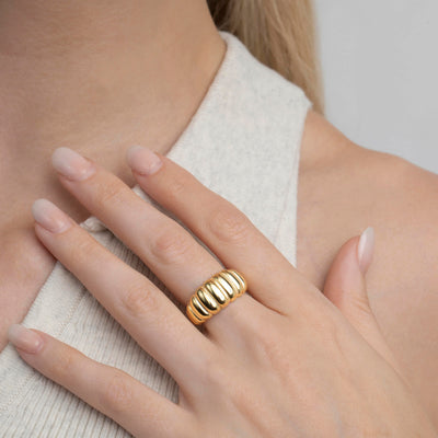 Gold Croissant Ring