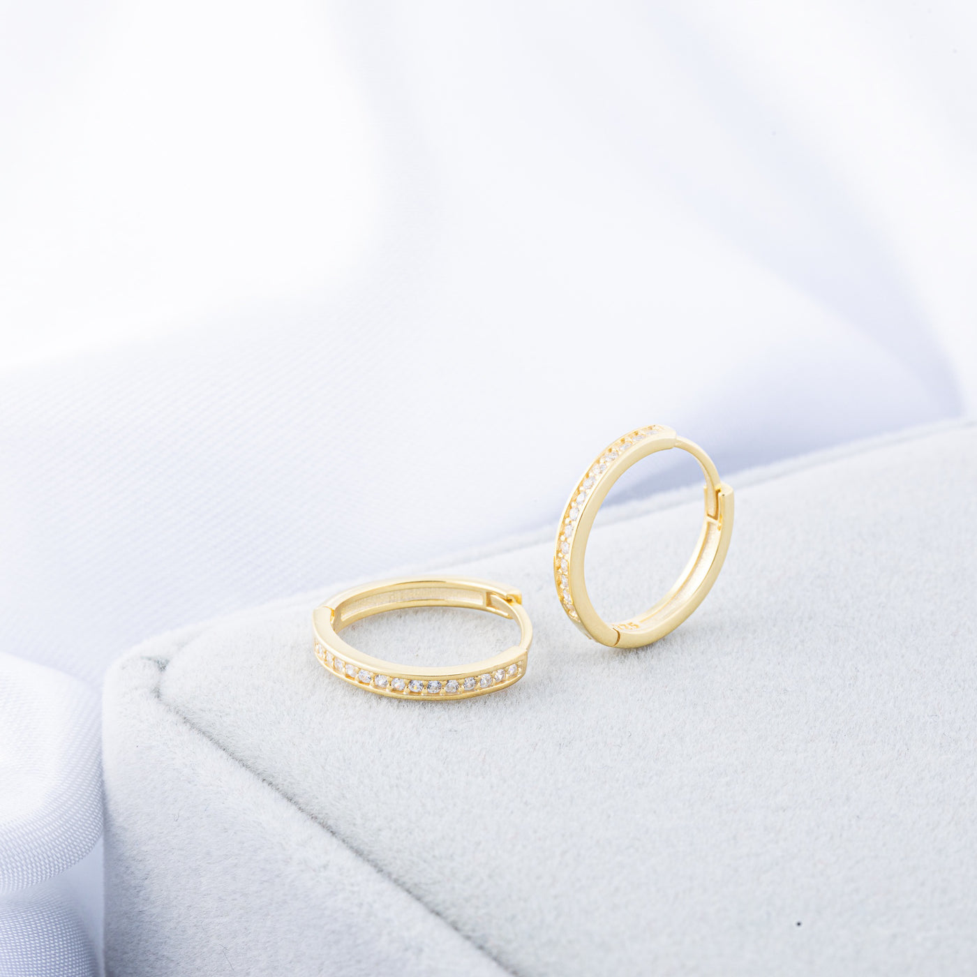 Gold Thin Hoops Earrings