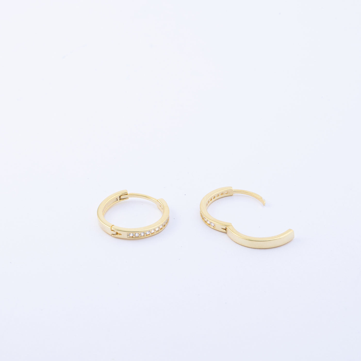Gold Thin Hoops Earrings