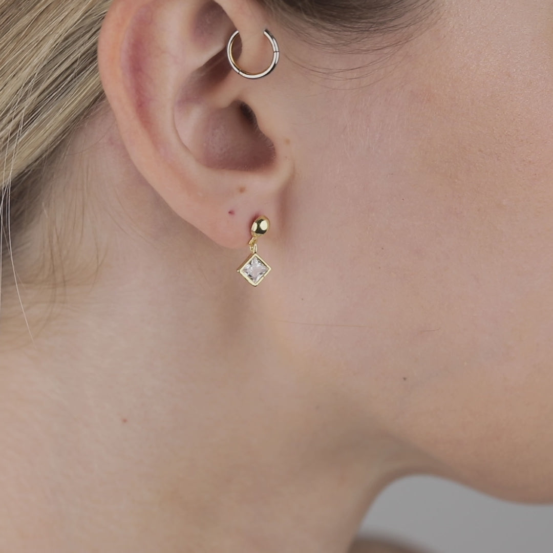 Diamond Solitaire Earrings