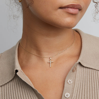 Cross Necklace with Diamonds