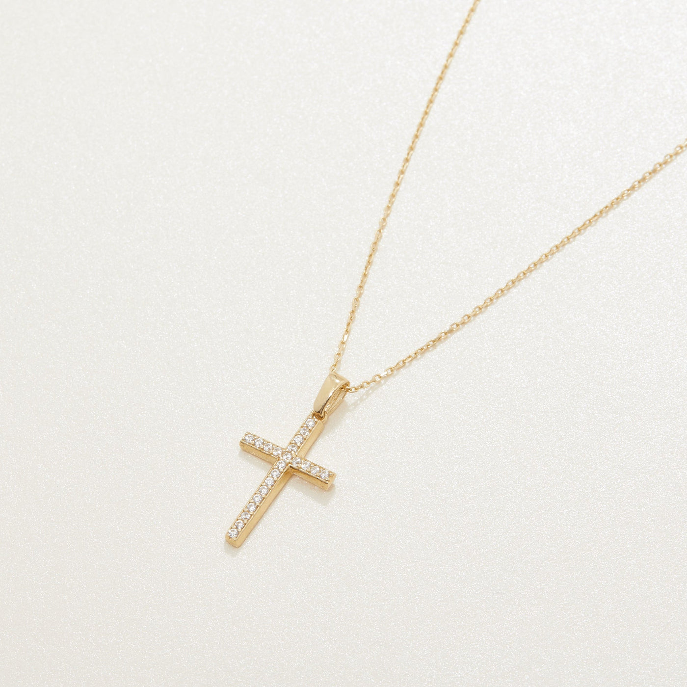 Cross Necklace with Diamonds