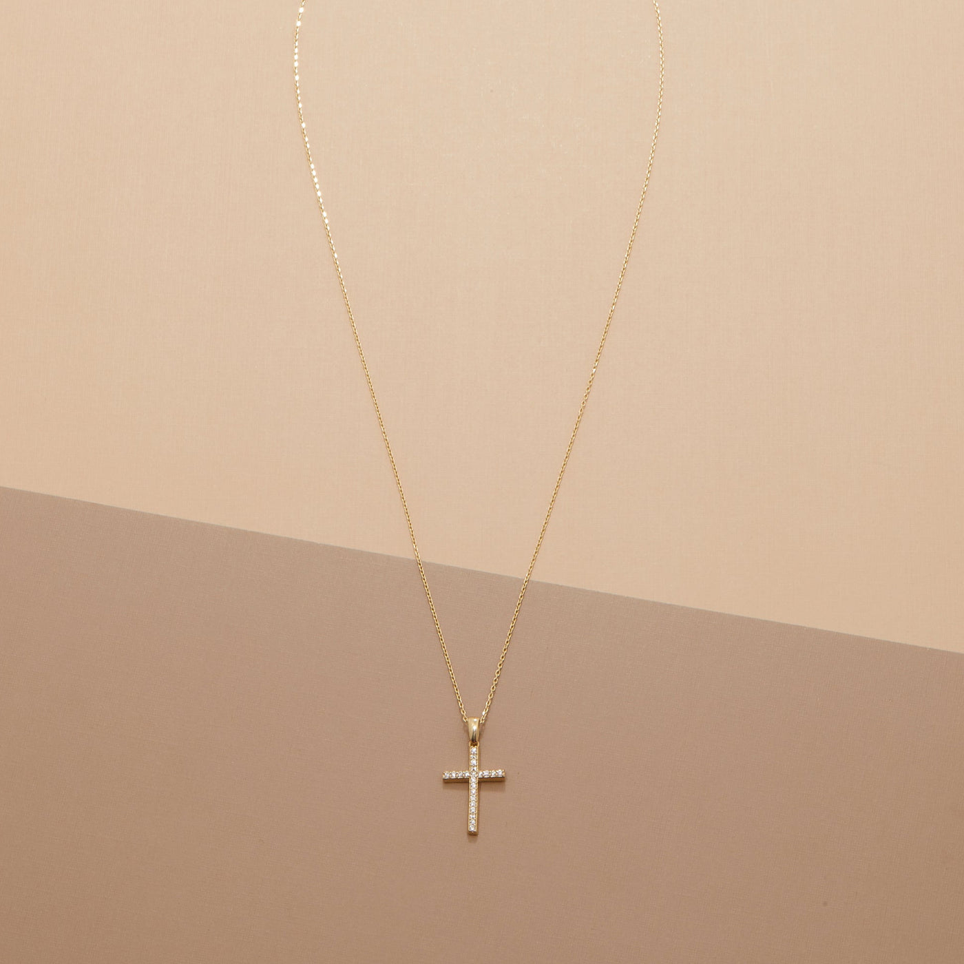 Cross Necklace with Diamonds