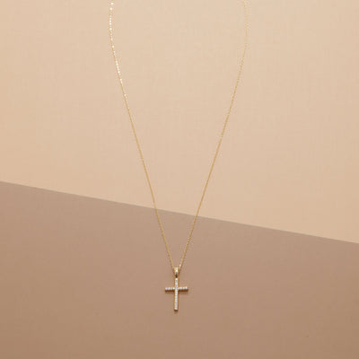 Cross Necklace with Diamonds