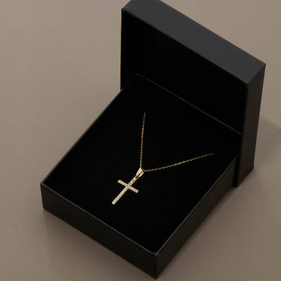 Cross Necklace with Diamonds