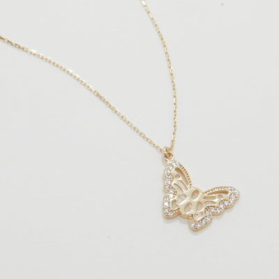 Butterfly Necklace with Diamonds