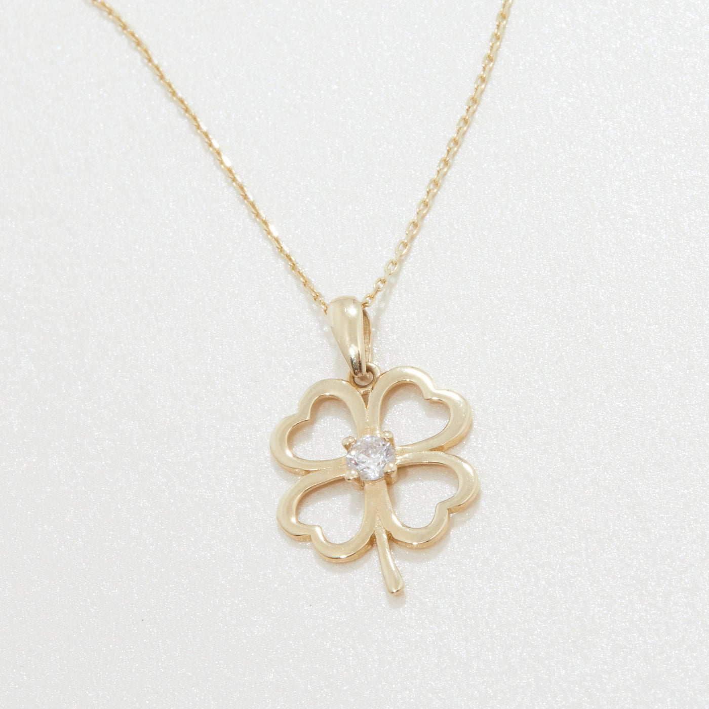 Clover Hearts with Diamonds Necklace