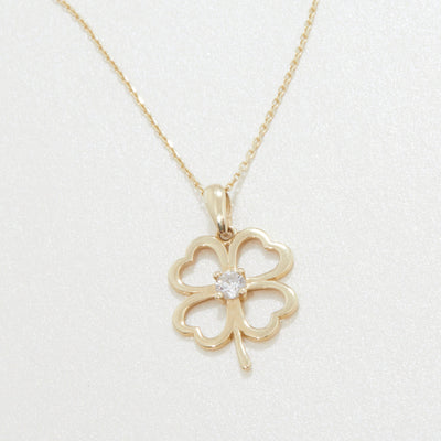 Clover Hearts with Diamonds Necklace