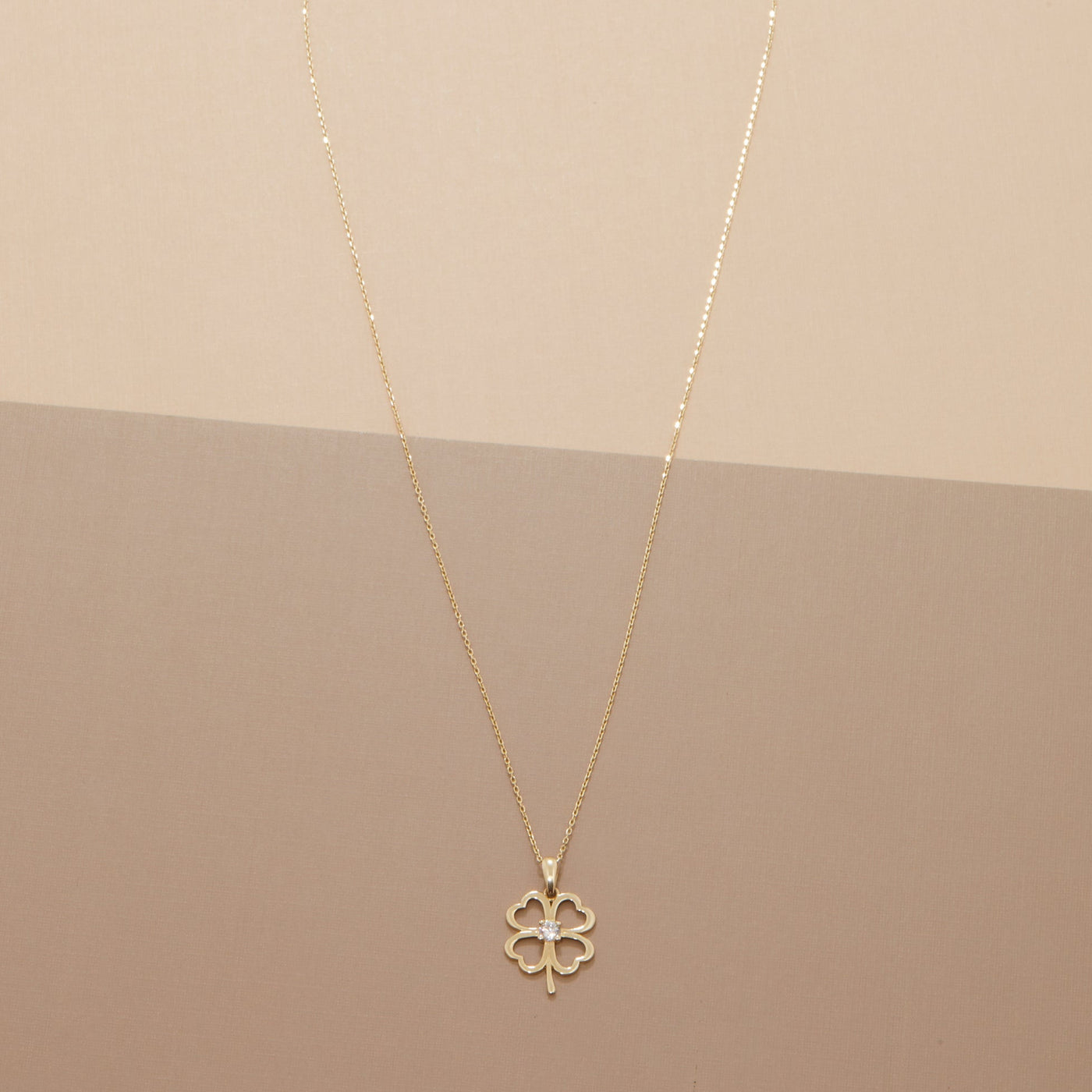 Clover Hearts with Diamonds Necklace