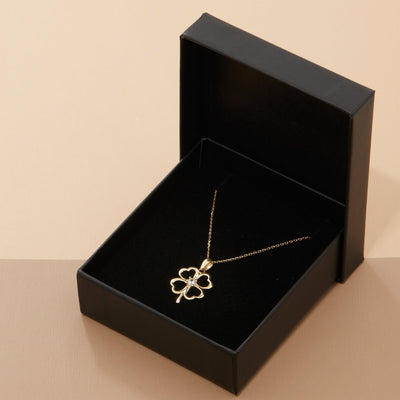 Clover Hearts with Diamonds Necklace