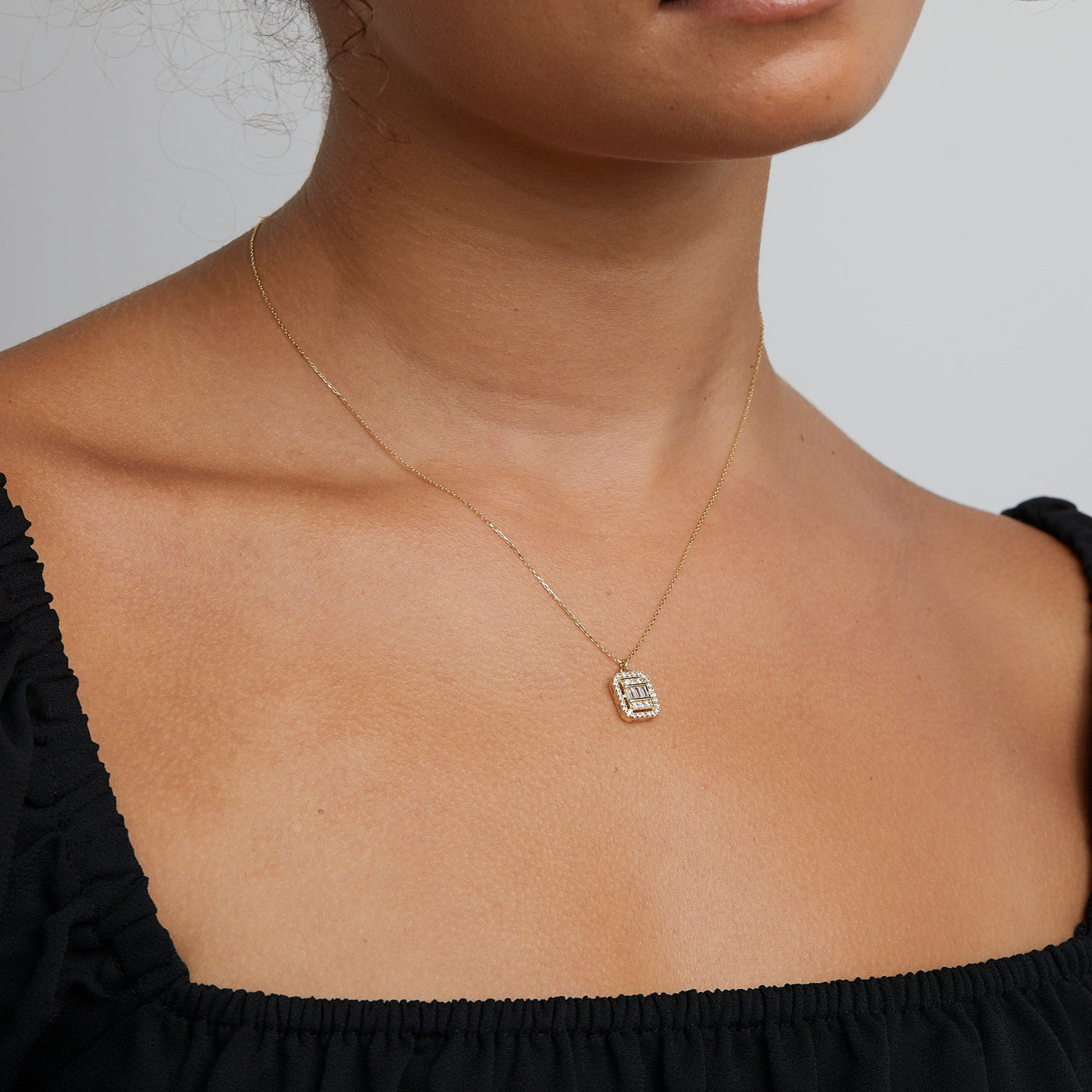 Pave Necklace with Diamonds