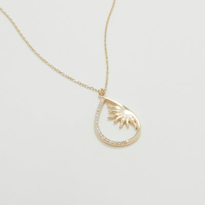 Sun Necklace-14k-Gold