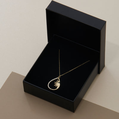 Sun Necklace-14k-Gold