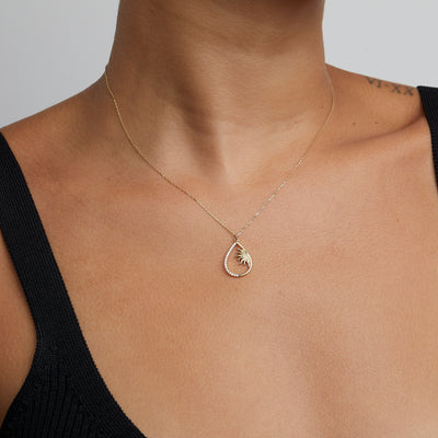 Sun Necklace-14k-Gold